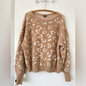 Express Cozy Knit in Tan and Cream